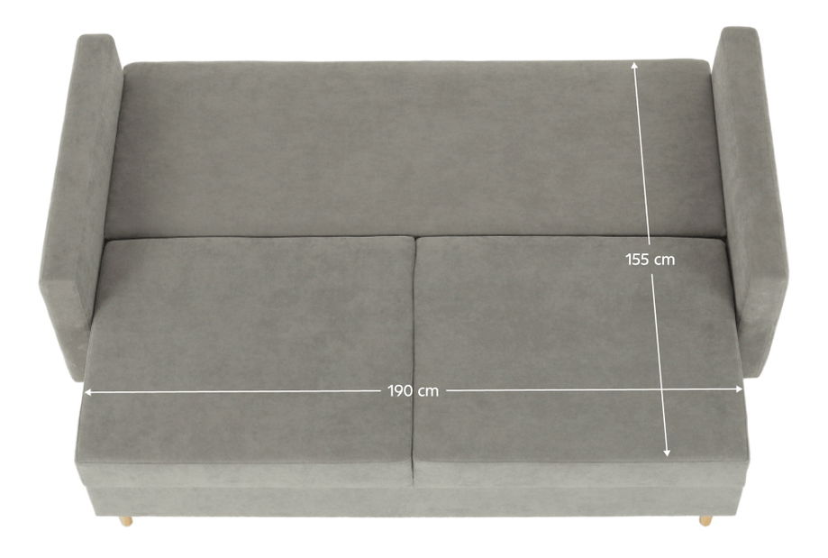 Pohovka dvoused Aria (šedá)