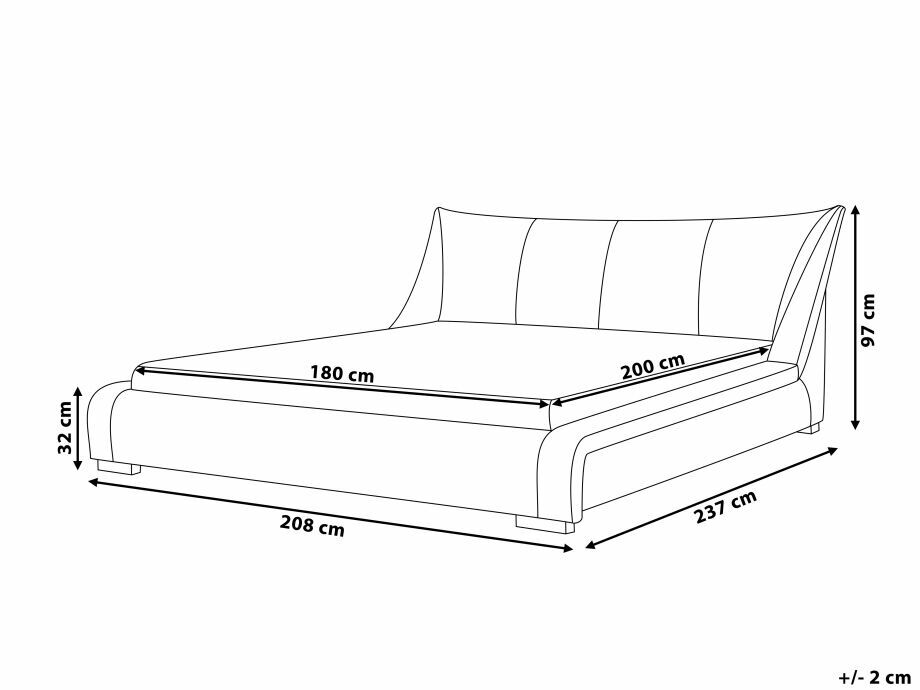 Manželská vodní postel 180 cm Nanty (bílá)