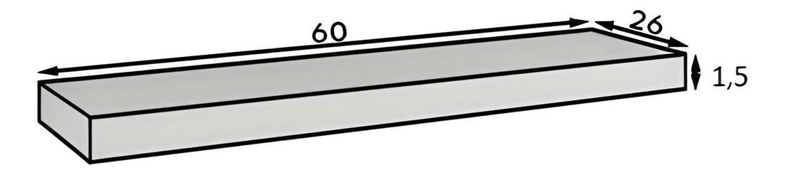 Polička Ameria 60 (černá matná)