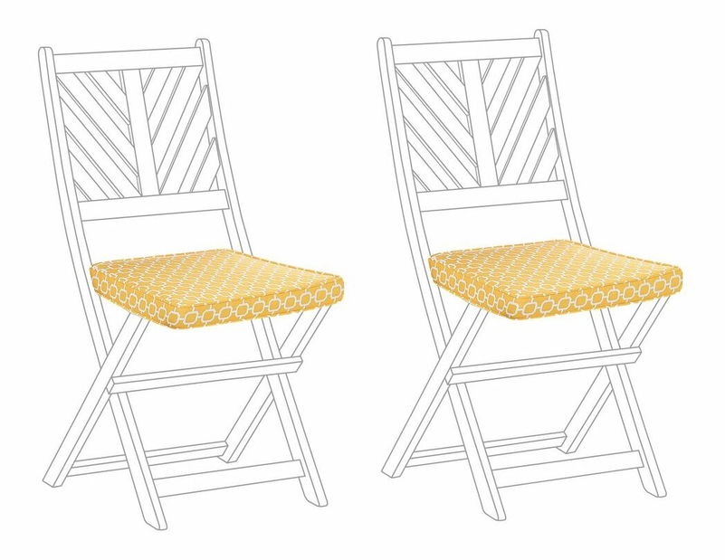 Sada 2 ozdobných polštářů Terno (žlutá)