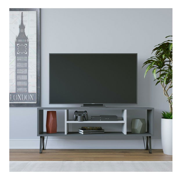 TV stolek Tesopu (antracit + bílá)