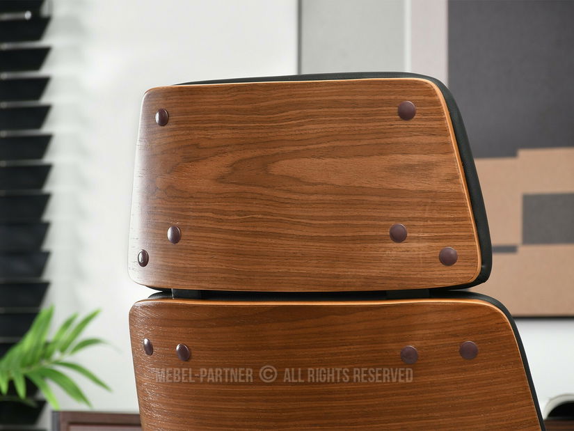 Křeslo Clementine (ořech tmavý + černá)