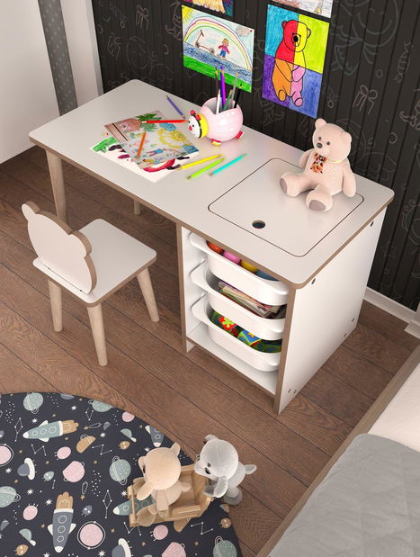 Dětský stolek se židlí Sonka 1 (bílá)