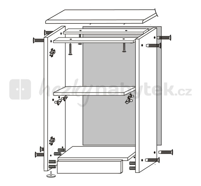 Spodní kuchyňská skříňka MDF klasik D-30
