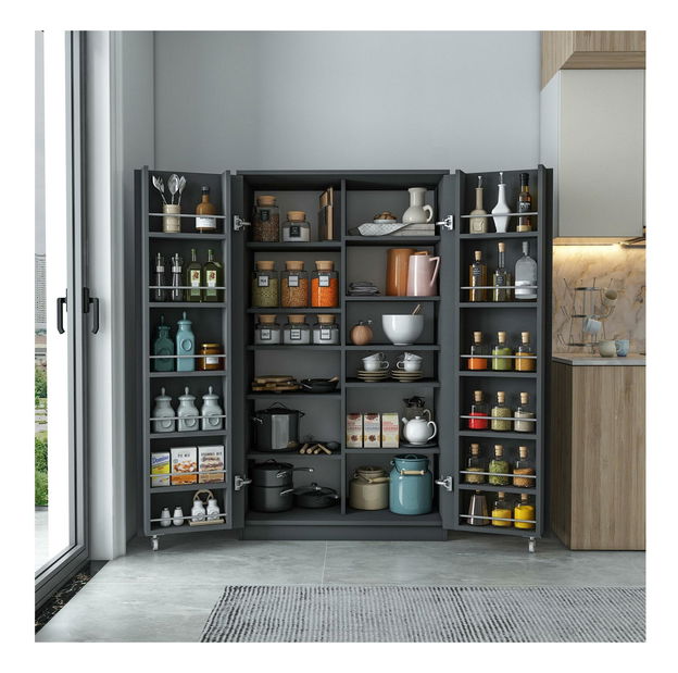 Šatní skříň Passek (antracit)