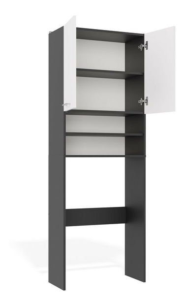 Skříňka nad pračku Perdieron 1 (antracit + bílá)