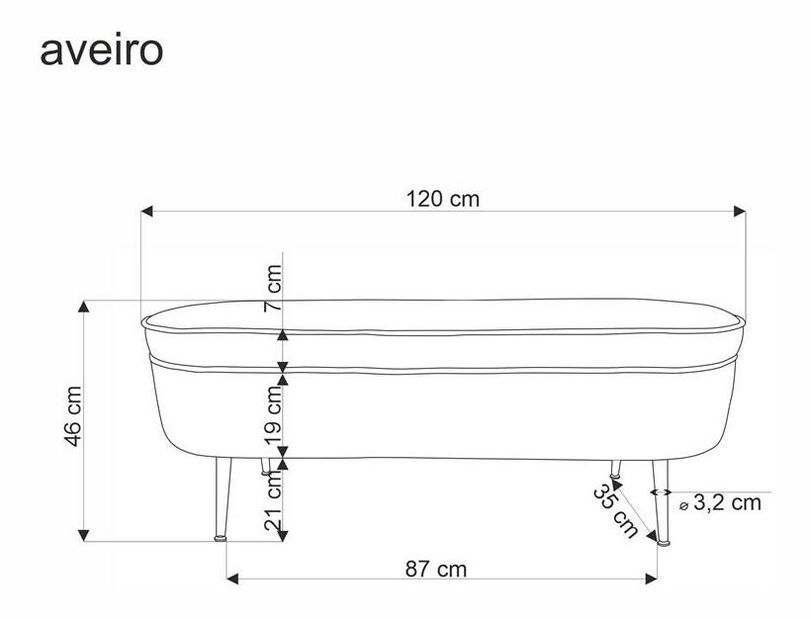 Taburetka Ardith (krémová)