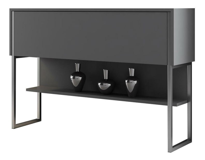 Konzolový stolek Luna 4 (stříbrná + antracit)