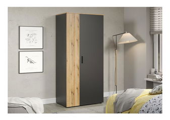 Šatní skříň Esferas (grafit + dub evoke)