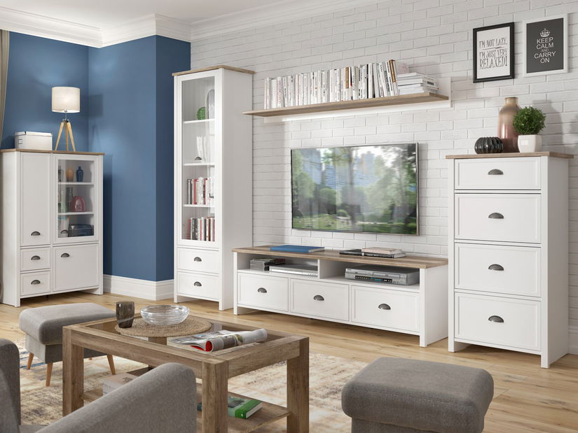 Šatní skříň BRW Cannet SZF2D2S (bílá)