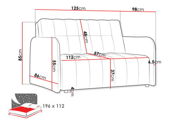 Rozkládací pohovka Carivia Grand II (tmavě zelená) (s úl. prostorem)