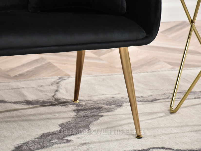 Pohovka Osmol S (černá + zlatá)