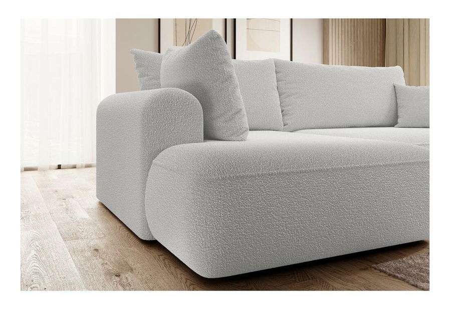 Rohová sedací souprava Olivo II (L) (světle šedá + černá)