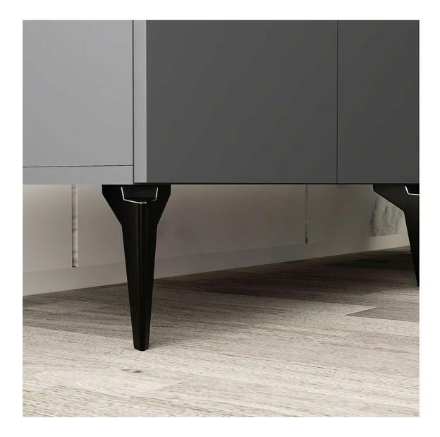 Skříňka Tabivo (antracit + stříbrná)