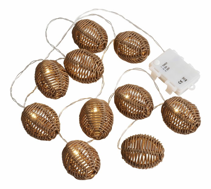 LED řetězové světlo Canninaina (přírodní + černá)