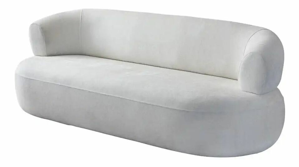 Rozkládací pohovka Puffyna (krémová) (s úl. prostorem)