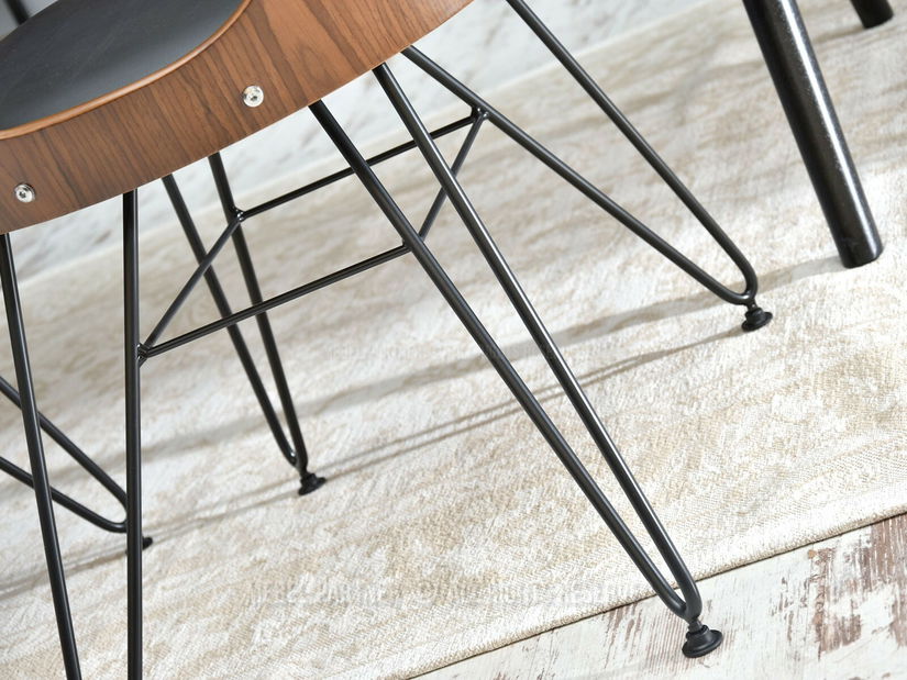 Židle Alik (ořech tmavý + černá)