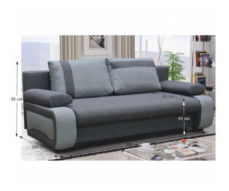 Pohovka Borril (šedá)