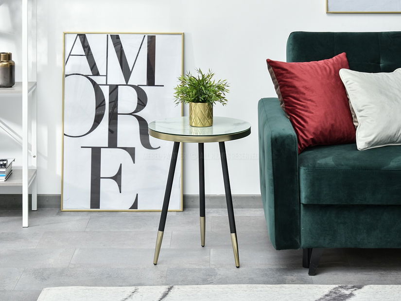 Konferenční stolek Cheops S (bílá + černá)