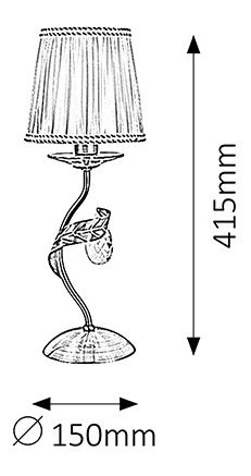 Stolní lampa Claudia 7280 (bronzová)