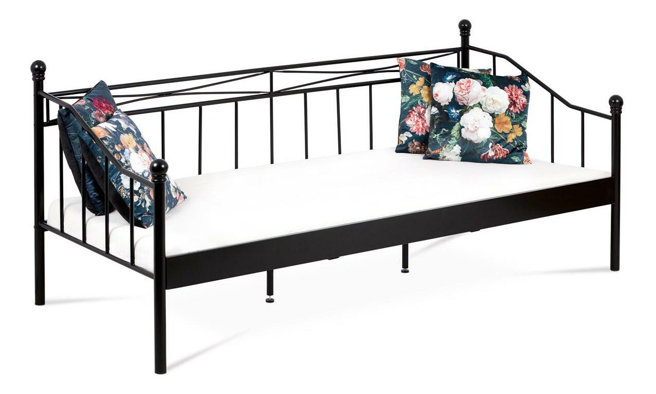 Kovová postel 90x200 Bakarissa (černá matná)
