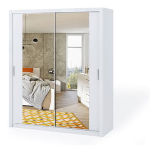 Šatní skříň Bonaparte SZ180 (bílá) (se zrcadlem)