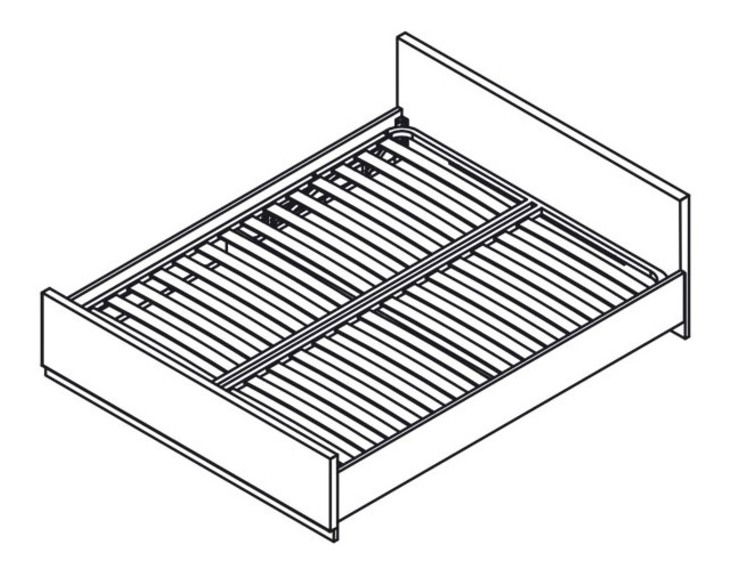 Manželská postel 160 cm BRW Raflo LOZ/160