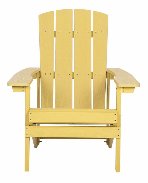 Zahradní židle s podnožkou Adack (žlutá)