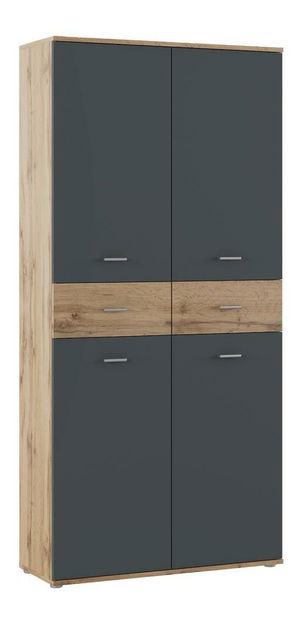 Botník (skříňka na boty) Variacion (dub wotan + grafit)