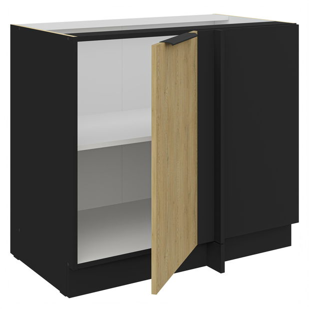 Dolní kuchyňská skříňka Carminia 105 ND 1F BB (dub cremona + černá)