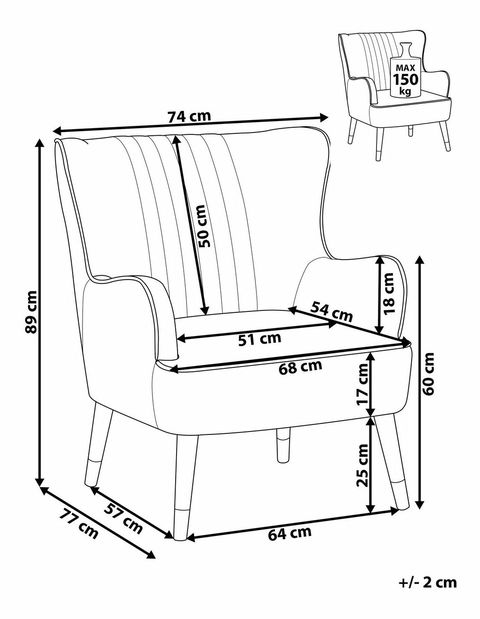 Křeslo Voterg (tmavě zelená)