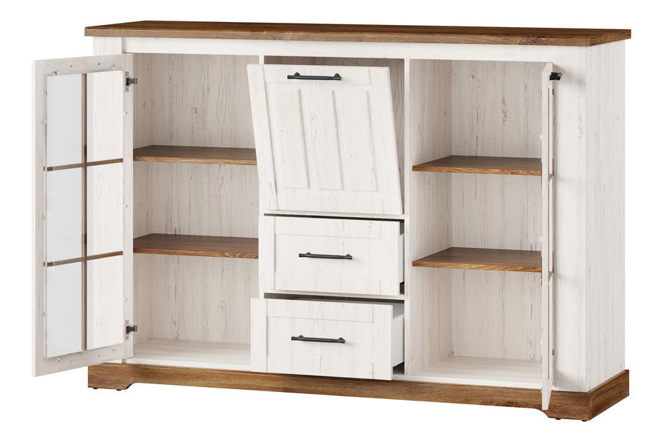 Barová skříňka Cantaro 48 (borovice andersen + dub stirling)