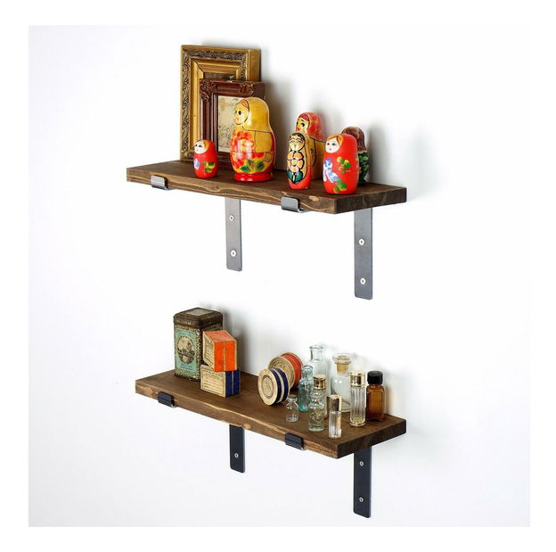 Set 2ks. polic Dupone 2 (ořech + černá)