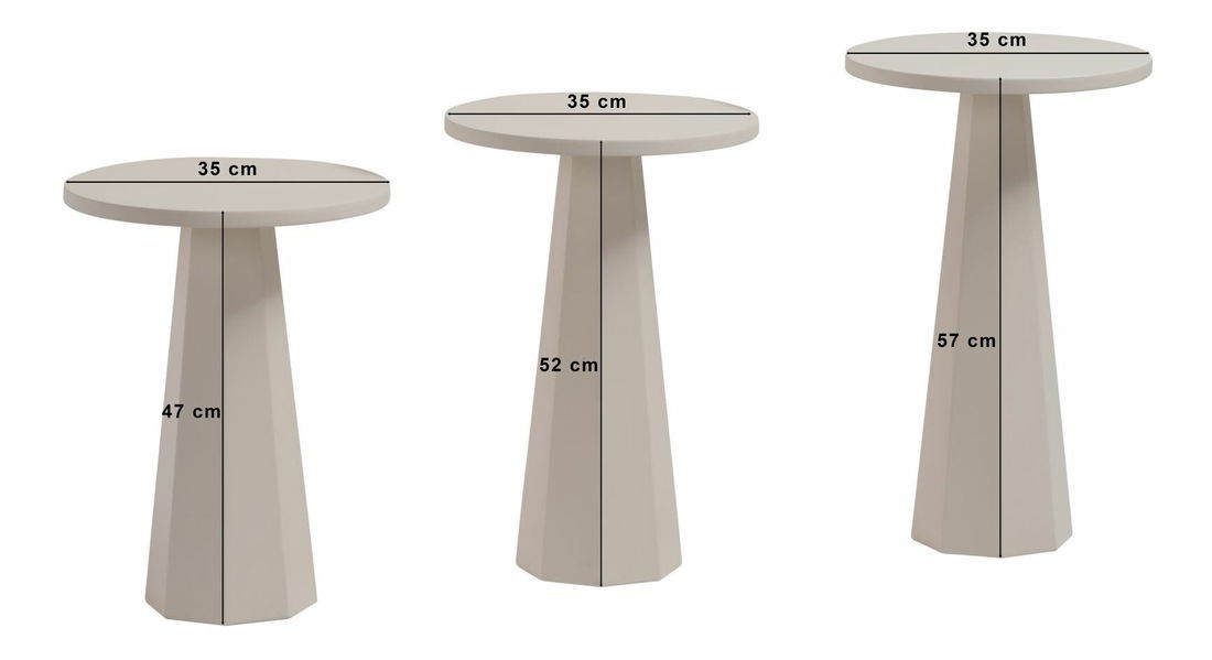 Příruční stolek Lilia (krémová)