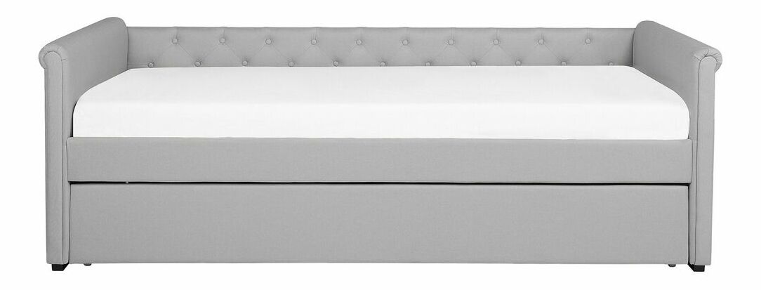 Rozkládací postel 80 cm LISABON (s roštem) (světle šedá)