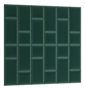 Set 24 čalouněných panelů Quadra 180x180 cm (zelená)
