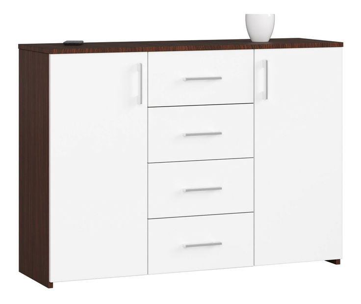 Komoda Kiran (wenge + bílá)