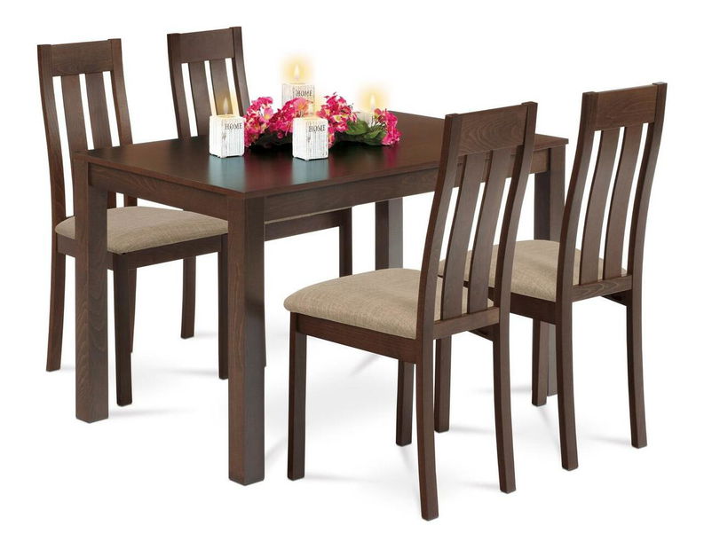 Jídelní židle Aboga (ořech + béžová)