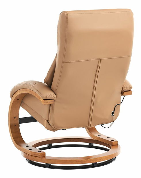 Masážní křeslo FARTE (umělá kůže) (béžová)