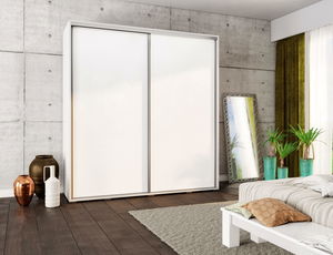 Šatní skříň s posuvnými dveřmi Peldon 205 (bílá)