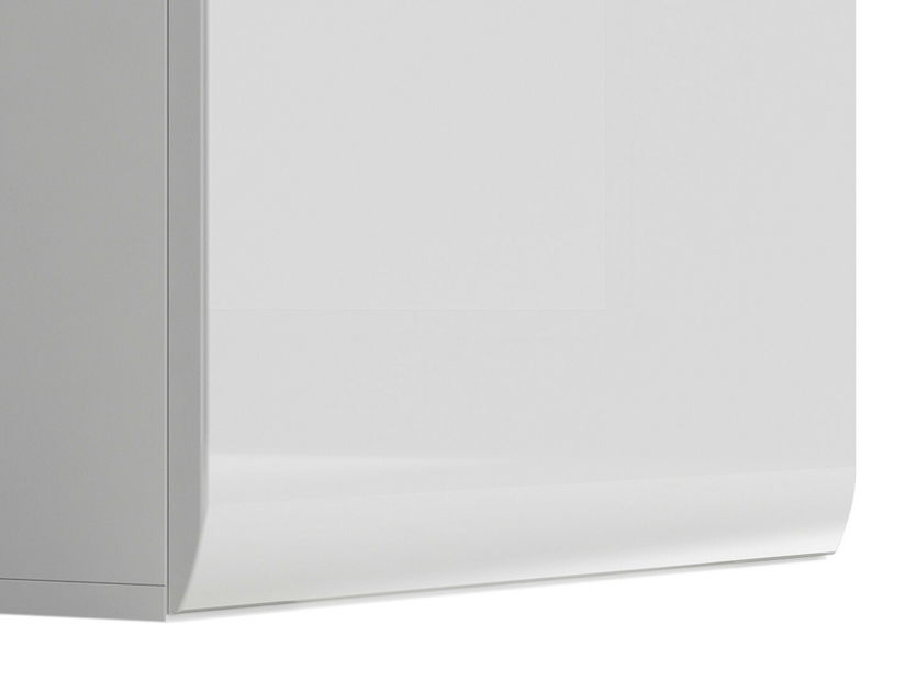 Vitrína BRW Azteca Trio REG1W1D/19/6 (bílá + lesk bílý)