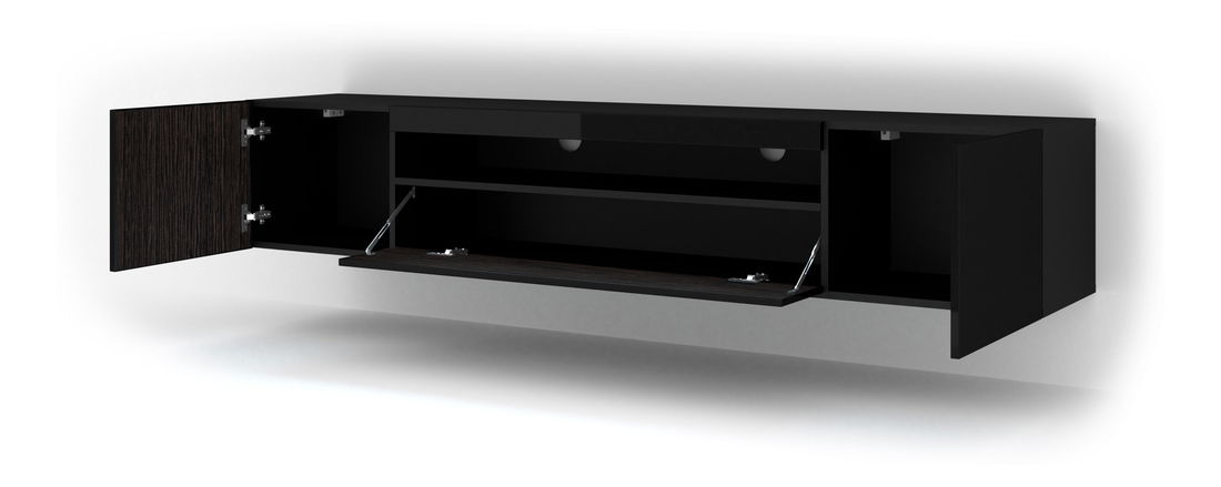 TV stolek/skříňka Aurinko 200 (lesklá černá)