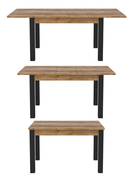 Rozkládací stůl 130-175 cm Oralee 92 (černá)