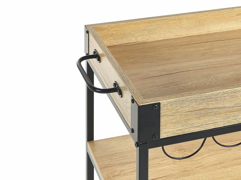 Servírovací stolek Hulza (světlé dřevo)