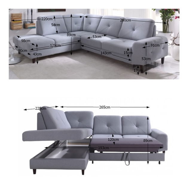 Rohová sedací souprava Praga OTM-2F (L)