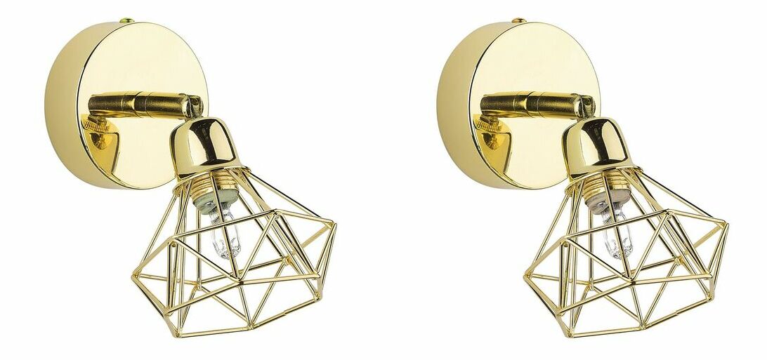 Set 2 ks. nástěnných svítidel EMANUELA (zlatá)