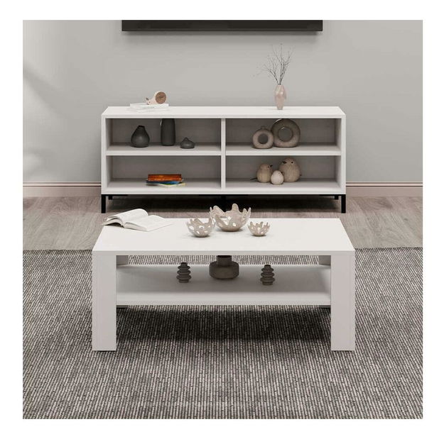 Konferenční stolek Salome 2 (diamantová bílá)