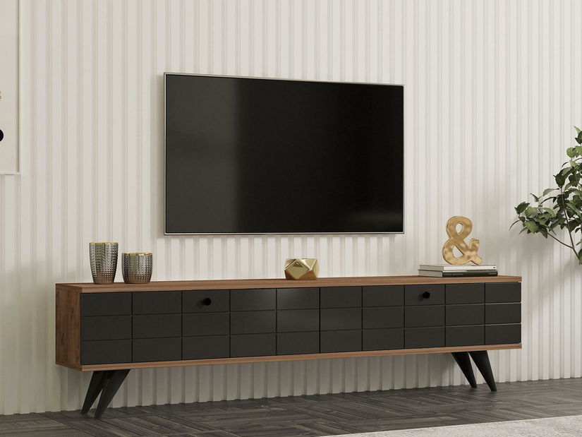 TV stolek/skříňka Butepe (antracit + borovice atlantická)