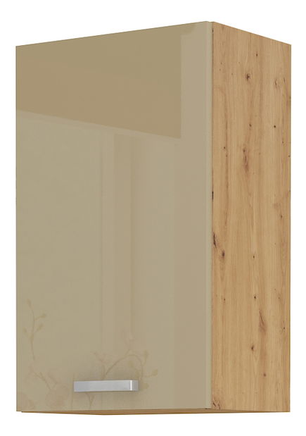 Horní kuchyňská skříňka Arryn 45 G-72 1F (dub artisan + lesk cappucino)