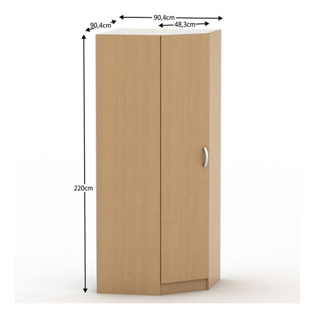 Rohová skříň Breanna 2 BE02-016-00 (buk)